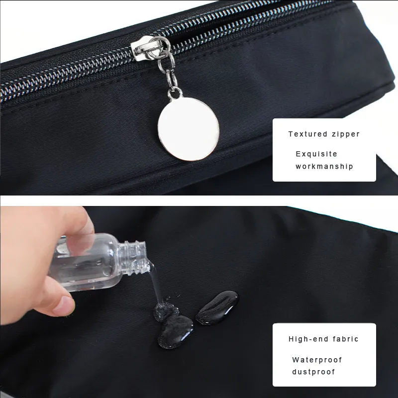 Sac de maquillage pour femmes, sac à pinceaux cosmétiques, organisateur de voyage, pinceaux de maquillage, outils pliables, sacs à roulettes, étui de maquillage en Nylon imperméable — image 4