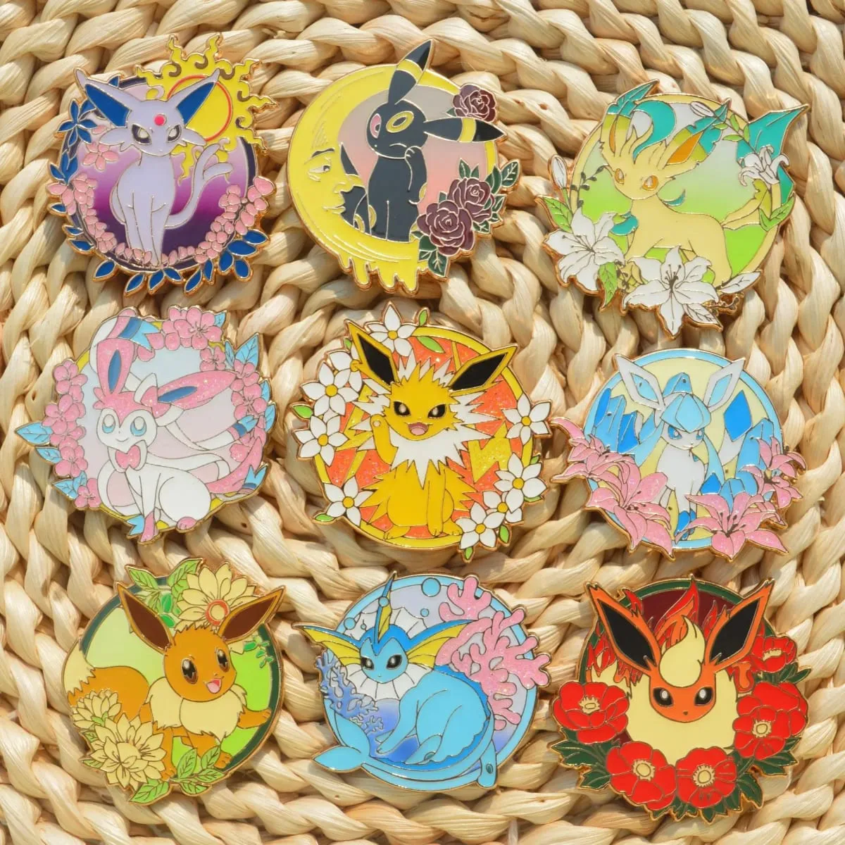 Pokemon Eeveelution Eevee Enamel Pins for Clothes Badges on Backpack Lapel Pin Decoration Anime Jewelry Accessories Gifts — image 3
