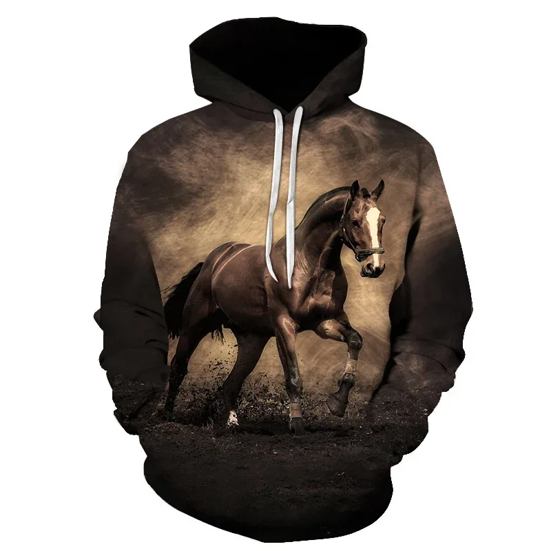 Horse Win Instant Success 3D Print Hoodies Interesting implication Animal Design Men Women Streetwear Pullover Casual Sweatshirt — image 54