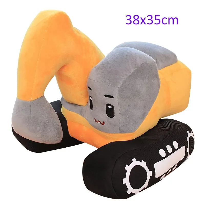 Simulation Tractor&Excavator Plush Toys Kawaii Car Dolls Stuffed Soft Vehicle Pillow Creative Christmas Birthday Gift for Kids — image 20