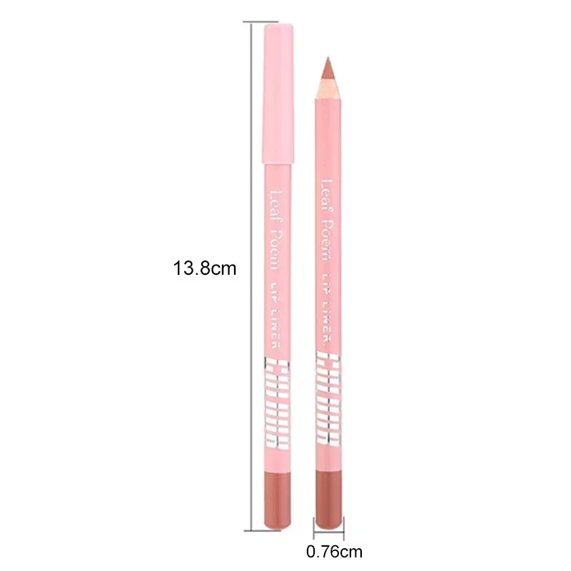 12-Color Waterproof Matte Lip Liner Pencil Lasting Smudge-Proof Lipliner Non-Transfer Formula Precise Outline Lip Pencil Makeup