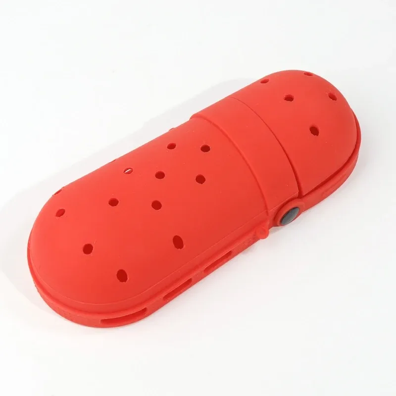 Silicone Makeup Organizer Box – Kids Pencil Case & Stationery Holder Large Slipper‑Style Storage