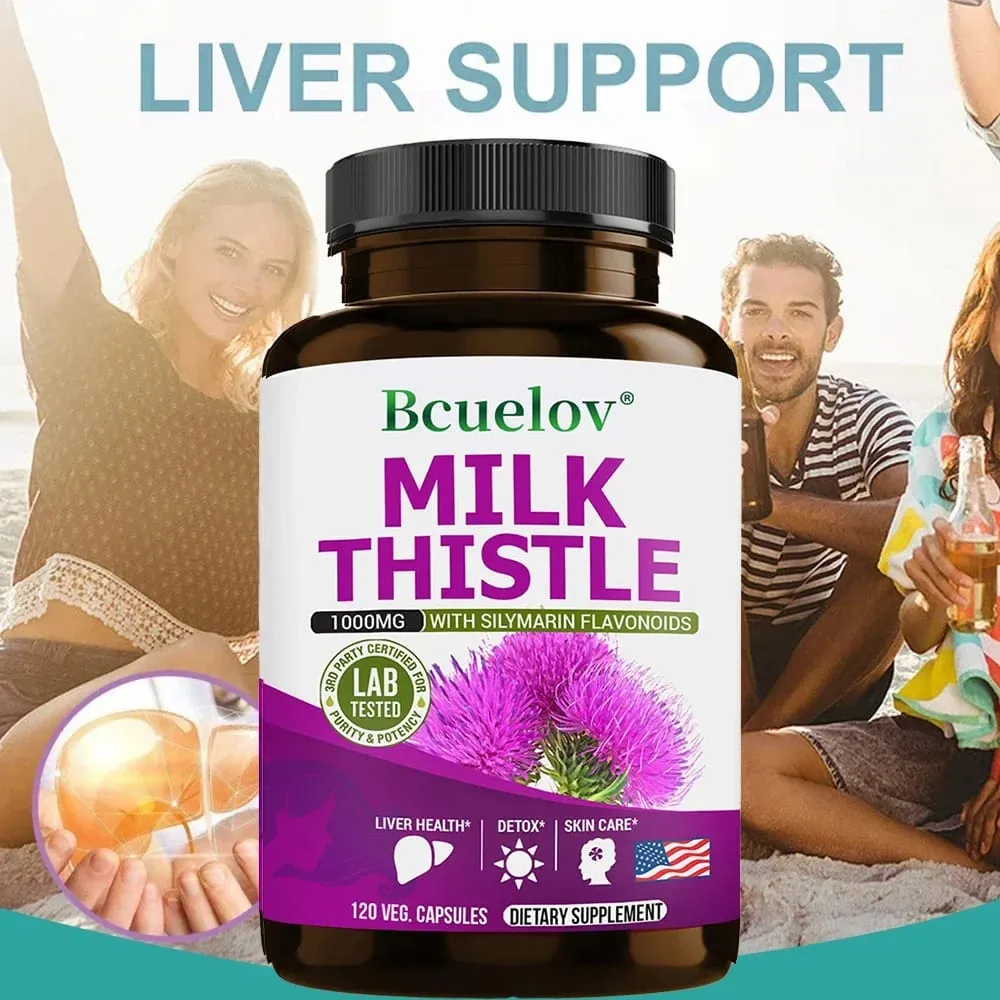 Fatty Liver Cleanse and Liver Detox Supplement with Milk Thistle Extract-for Men and Women Supports Liver Health Heart Health — image 2