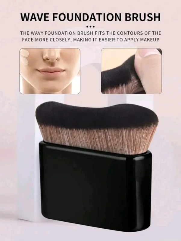 1 rose gold foundation brush for tanning blending foundation blush eyeshadow bronzer and foundation on face and neck with high and low end bristles