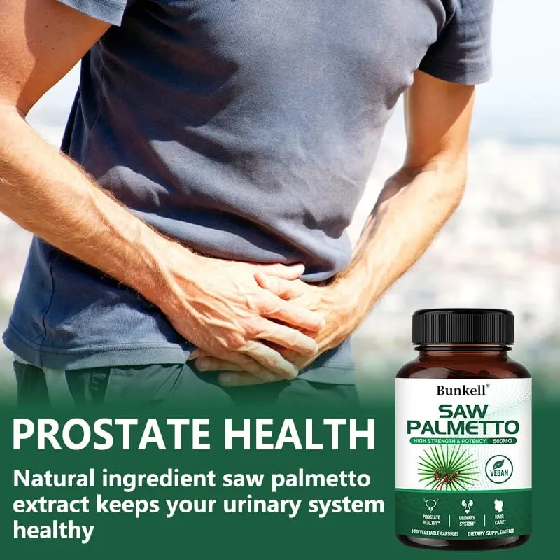 Saw Palmetto Capsules - Promotes Prostate Health Urinary Tract Support Reduces Hair Loss - Vegan — image 4