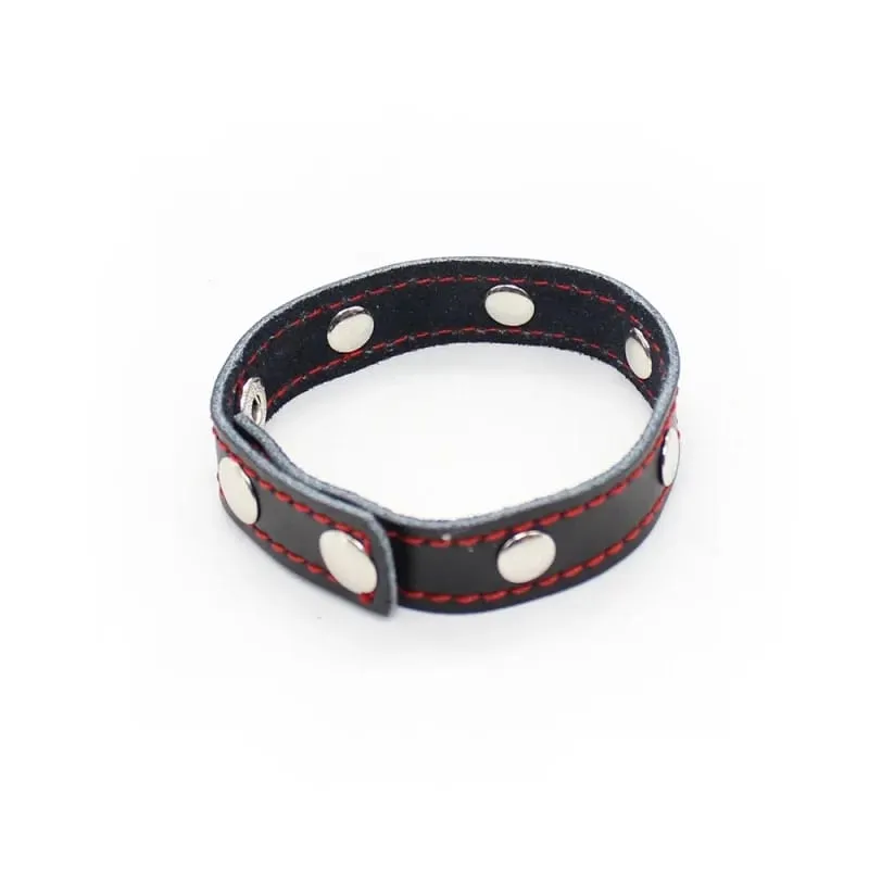 Multi Level Adjustable Semen Leather Cock Ring with Bondage Penis Loop for Men Dick Display Large Delay Ejaculation Sex Toys
