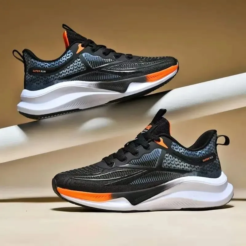 Men's Shoes Lightweight Sports Running Casual Fly Woven Mesh Soft Sole Sneakers Breathable Fashion Trendy Shoes for Teenagers