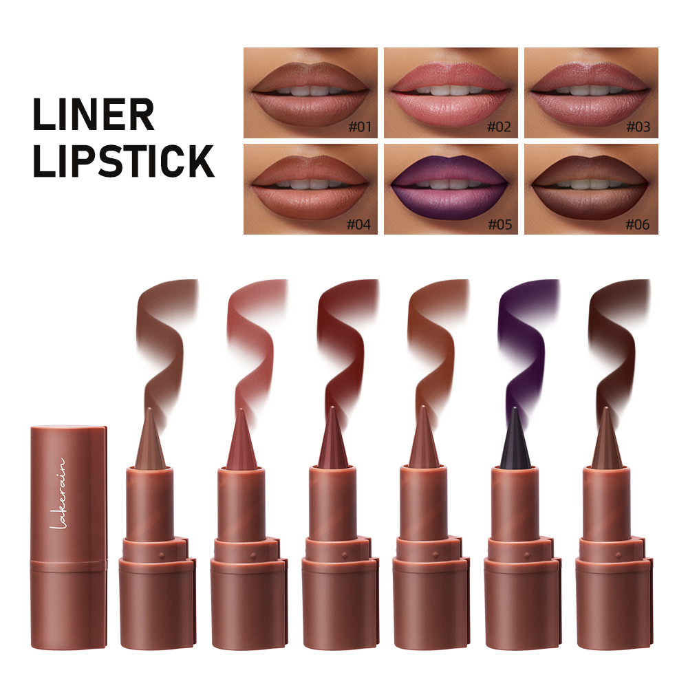 Lakerain Lip Liner Matte Black Brown Velvet Lipstick Waterproof Non Sticky Contouring Tint Lipliner Crayon Lip Makeup — image 3