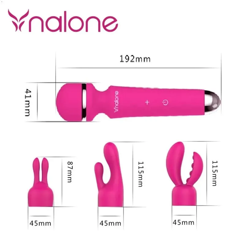 Nalone Rock Powerful Clitoris Vibrator USB Recharge Magic Wand AV Vibrator Massager Sexual Product Erotic Sex Toys for Women — image 6