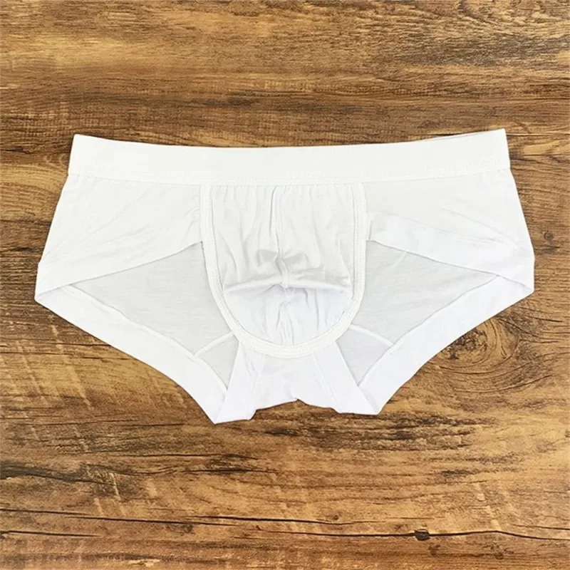 남자의 섹시한 모달 핑크 속옷 간단하고 편안한 U 볼록한 주머니 팬티 낮은 허리 슬림 맞는 플러스 사이즈 남성 속옷 L-XXXL — image 3