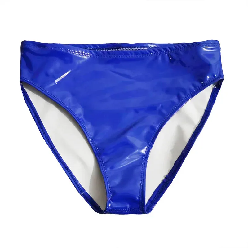 Men Sexy Latex Glossy Briefs Underwear Pvc Leather Underpants Women Patent Leather Erotic Lingerie Thongs Sissy Panties — image 23