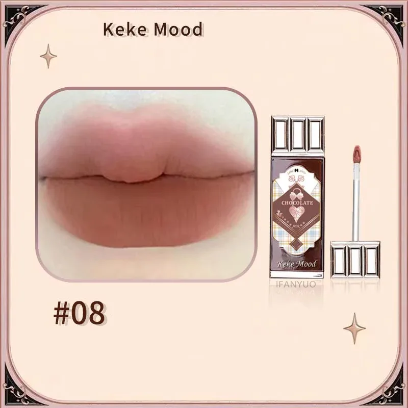 Chocolate Cloud Lip Gloss Matte Velvet Smooth Application Lip Glaze Mousse Brown Red Liquid Lipstick Makeup Lip Tint Cosmetics — image 13