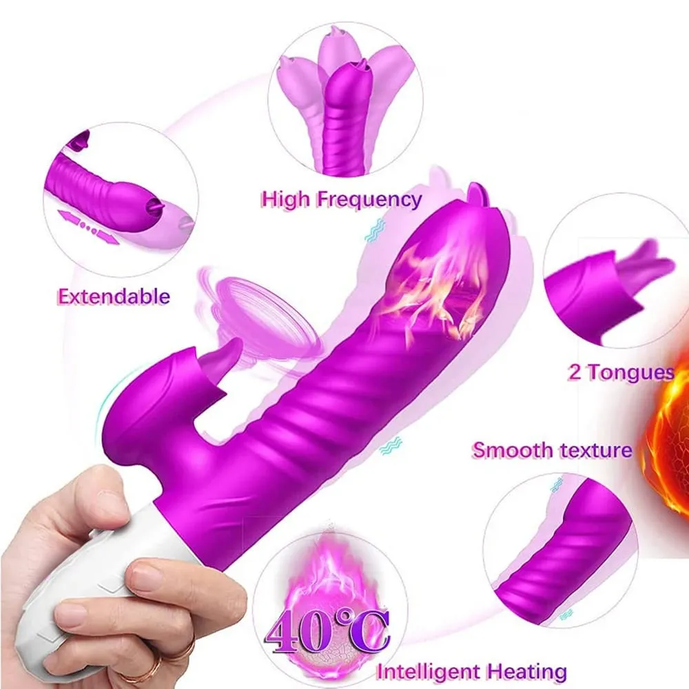 Rychlý orgasmus vibrátor dildo pro ženy lízání vyhřívání vibrátory klitoris stimulátor bodu G vibrace ženský klitoris vysavač pro dospělé sexuální hračka — image 2
