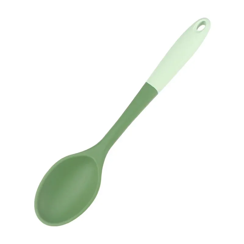 6-Piece Silicone Kitchen Utensil Set: Chinese Spatula Soup Ladle Slotted Turner Pasta Spoon Salad & Honey Scrapers for Non-S — image 13