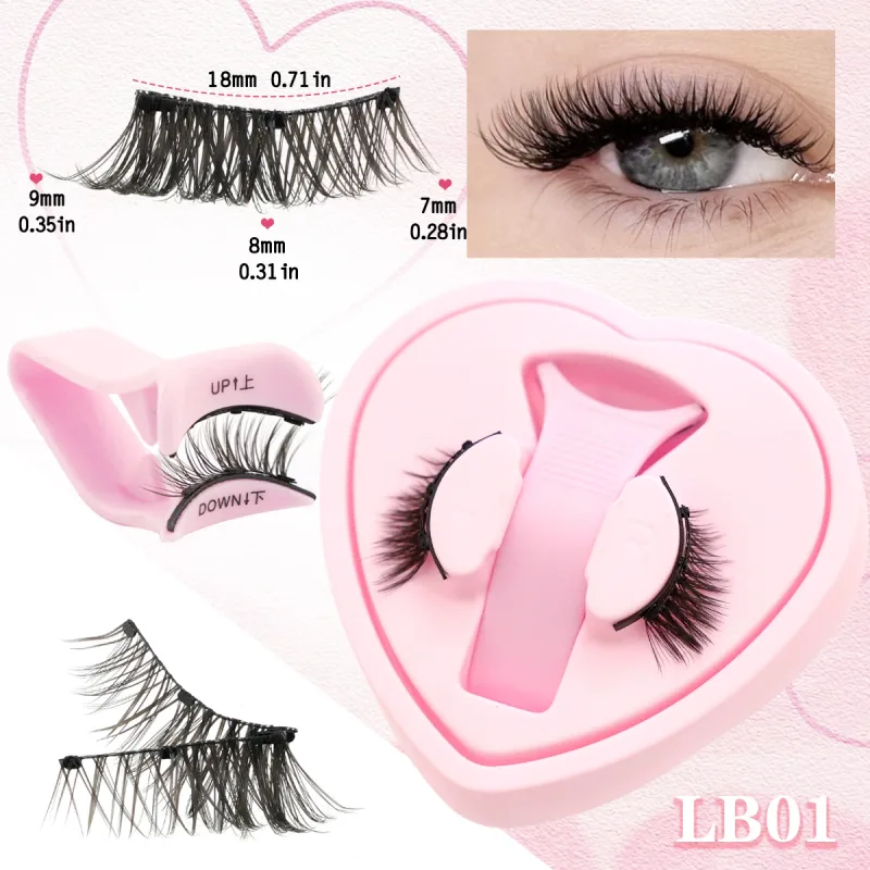 1 Pair Magnetic Eyelashes Fluffy Soft False Lashes With Tweezers Makeup Tool Magnetic Lashes Natural Faux 3D Mink Eyelashes