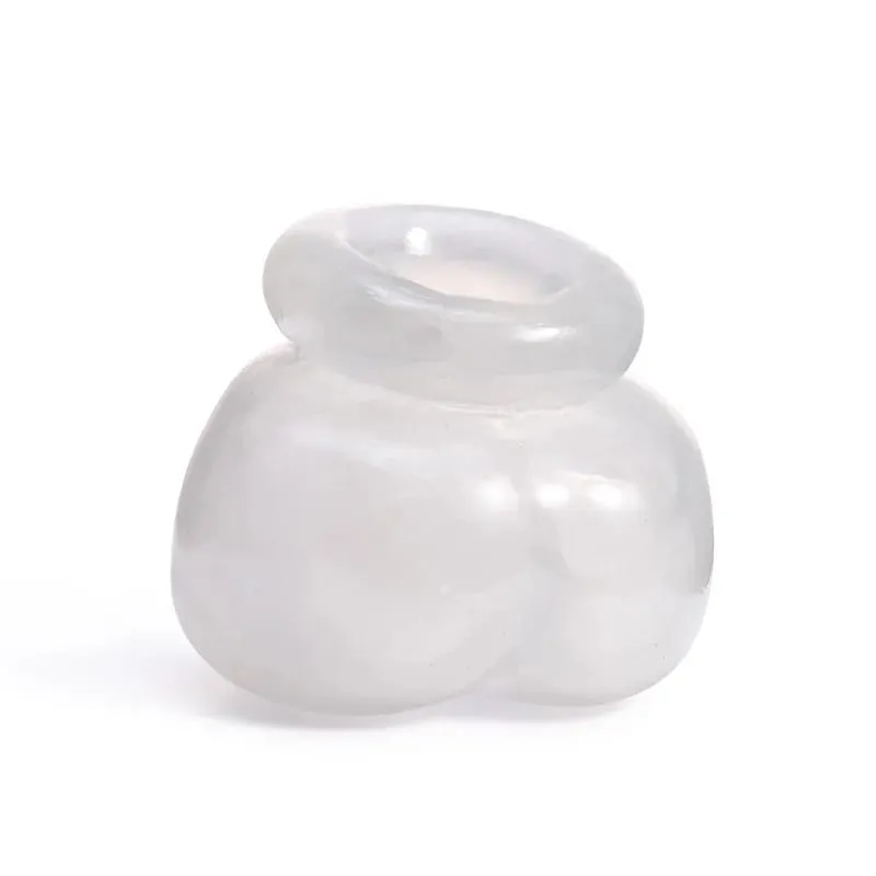 TPE Squeeze Ball testikelsæk Enhancer Cock Sleeve Penis Ring Pung Pouch Erektion Forsinkelse Ejakulation Voksen Sexlegetøj til mænd — image 10
