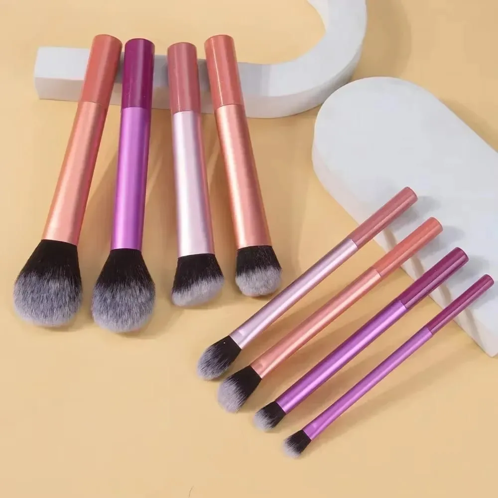 7/8pcs Makeup Brush Kit Soft Synthetic Hair Make Up Brushes Foundation Blush Eyeshadow Cosmetic Makeup Tools — image 3