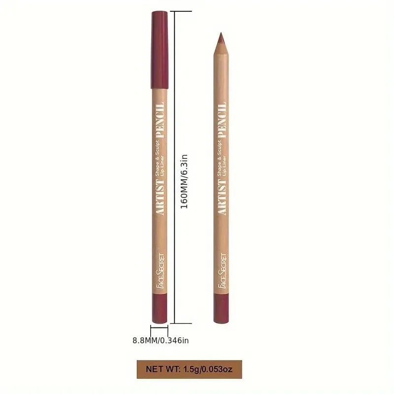 6pcs Set Nude Lip Liner Set Long-Lasting Waterproof Velvet Matte Lip Pencil Lip Makeup Berry Brown Pink — image 5