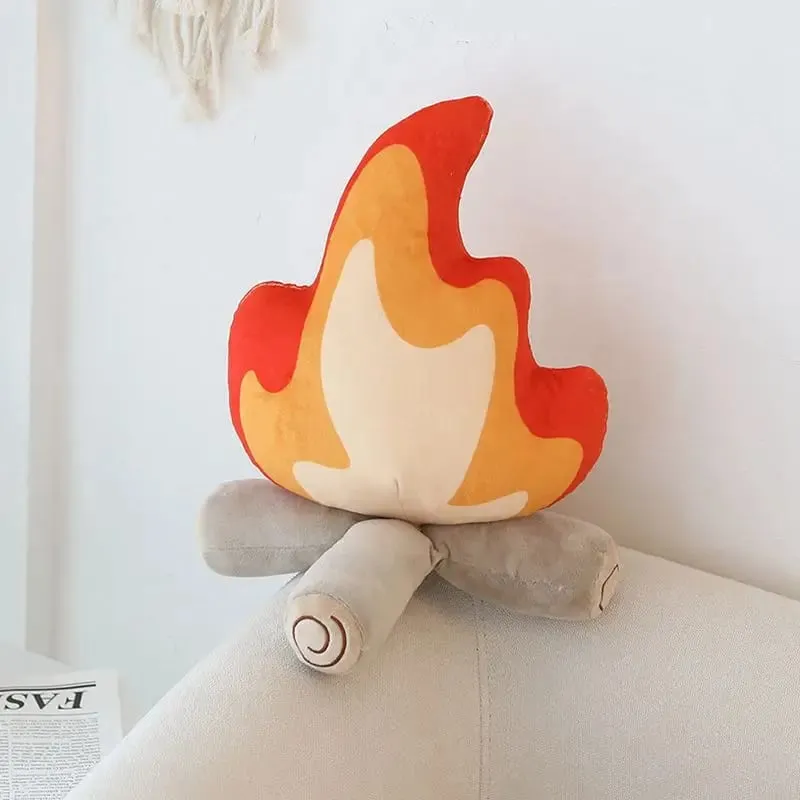 ZU 30/45cm Creative Plush Pillow Bonfire Stuffed Toy Funny Home Decor Campfire Cushion Emulational Fire Soft Doll — image 3