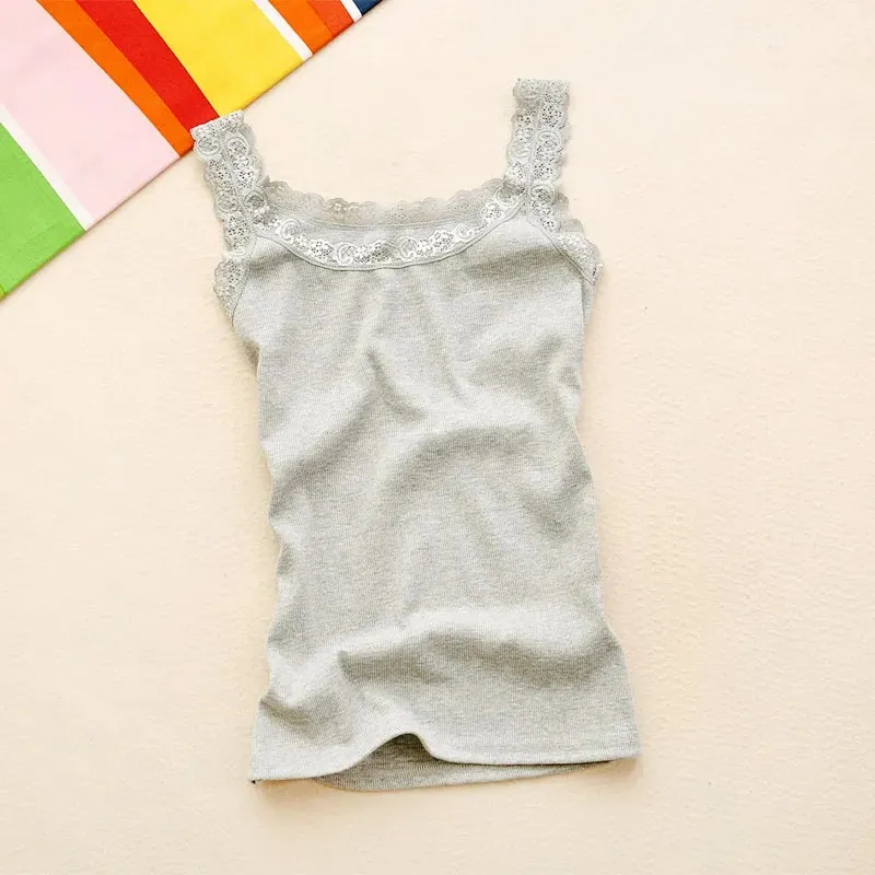 Camisole Lingere Tank Top Lace Strap White Black Sleep Vest Bralette Crop Top Sexy Camis Slim Corset Undershirt Tanks — image 10