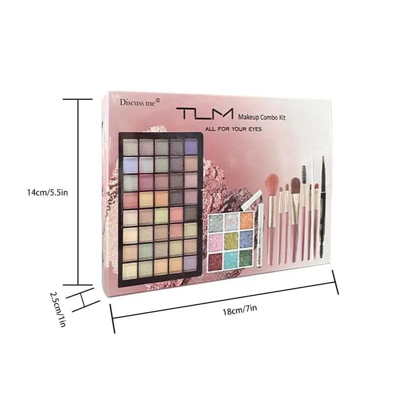 TLM Makeup Combo Kit Eye Makeup Kit Makeup Set Portable Mini Makeup Kit Eyebrow Pencil Eey Shadow Palette Perfect Gift