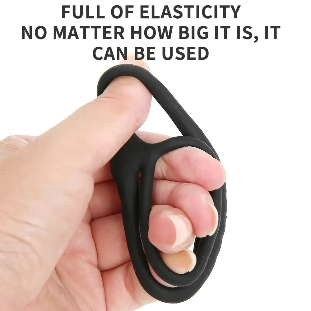 Silicone Cock Ring o Locking Male Penis Ring Delay Ejaculation Erection Lasting Scrotum Dick Enlarger Ring Sex Toys for Men 18+ — image 5