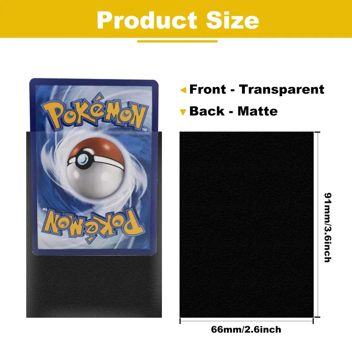150Pcs Premium Card Sleeves 2.6"x3.6" Compatible with Standard Size Trading Cards for MTG Pokemon TCG Baseball Card Sport Cards — image 5