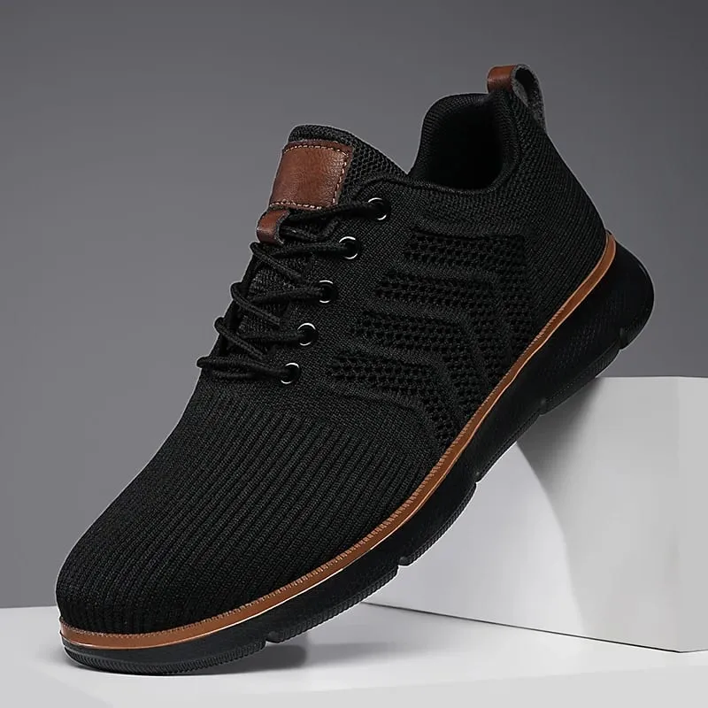 Casual Sneaker Shoes Breathable Men's Walking Mesh Soft Sole Outdoor Anti Slip Travel Comfortable Running Shoes Tenis Masculino — image 8