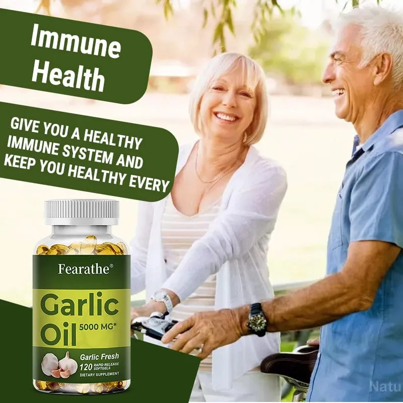 Premium Garlic Fresh 5000mg Garlic Oil Dietary Supplement for Heart Health and Circulation Support with Antioxidant NON-GMO — image 7
