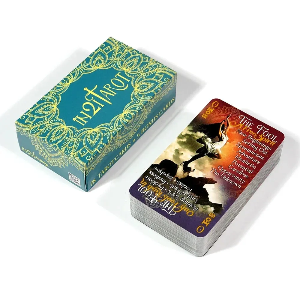 iN2IT Tarot Deck with Keywords Tarot Cards Oracle Cards For Beginners & Suitable for Practitioners Every Level Board Game Toy — image 6
