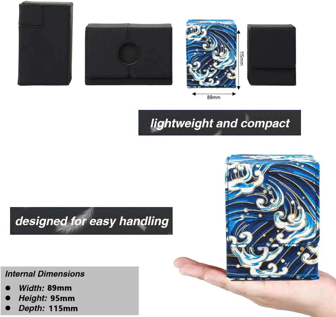 120+ Trading Card Deck Box With Display Window MTG PTCG TCG Board Games Collectible Card Cases YGO Magnetic Organiser Case Gift