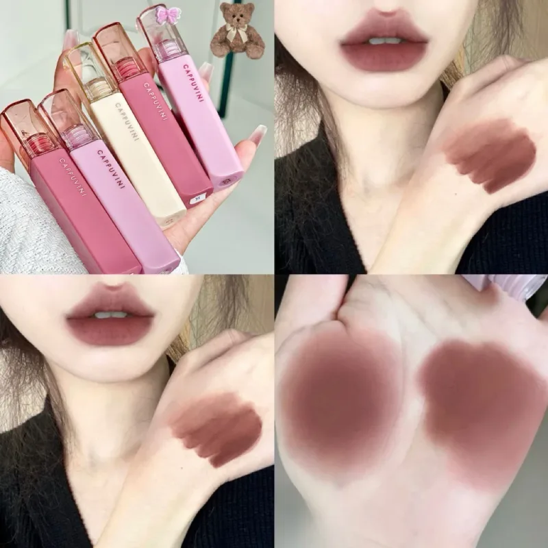 Silky Velvet Lip Gloss Matte Lip Mud Waterproof Non-Stick Cup Lip Glaze Smudge Proof Not Fade Liquid Lipstick Korean Makeup — image 12