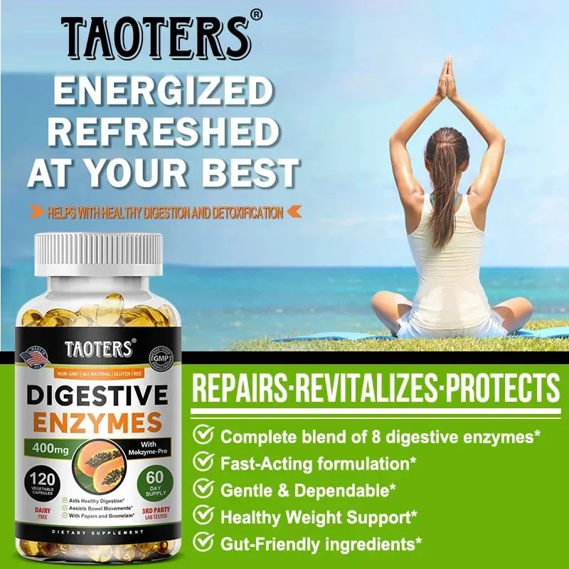 Digestive Enzymes - Aids in Bowel Movements Metabolism Nutrient Digestion and Intestinal Health for Adult Men and Women — image 4