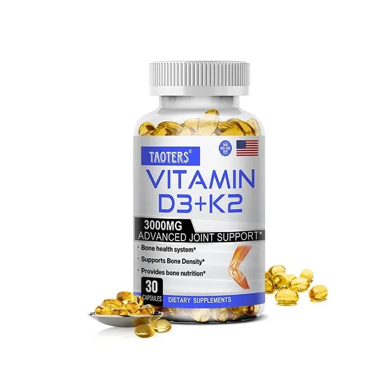 Συμπλήρωμα υγείας 3000 mg Vitamin D3+K2 - Συμπλήρωμα ασβεστίου για την ακρίβεια των οστών και τη γενική υγεία