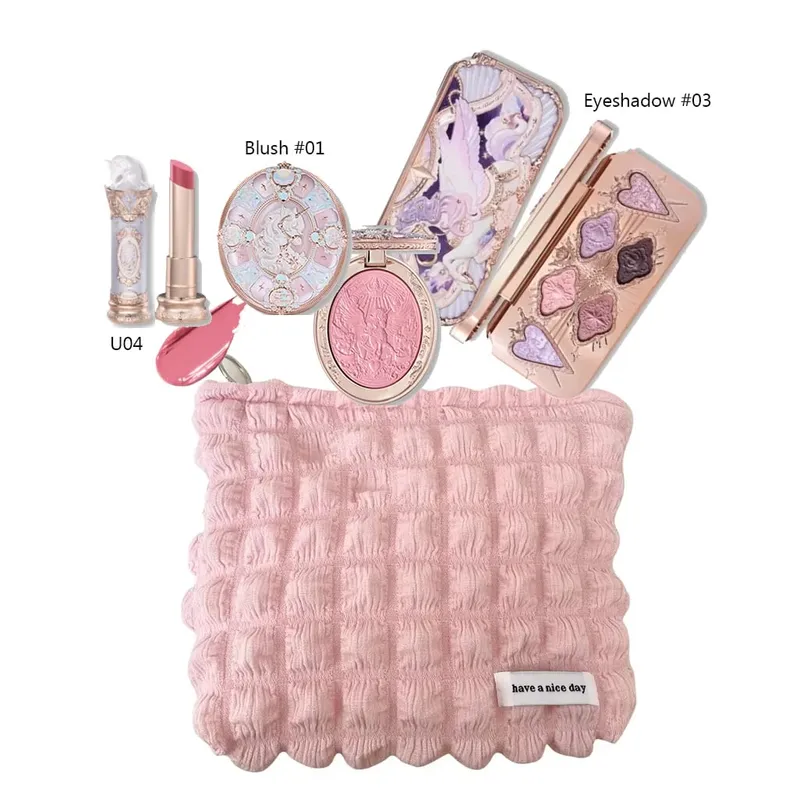 Flower Knows Makeup Full Set Moonlit Mermaid Eye Shadow Palette Matte Blush And Lipgloss Flowerknows Kit Makeup Bag for women — image 12