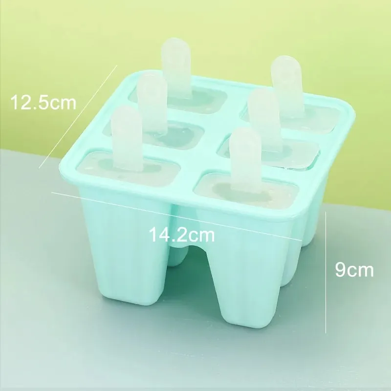 Moldes para picolés, 6 peças, moldes de silicone para picolés, sem bpa, reutilizáveis, fácil liberação, fazer gelo — image 11