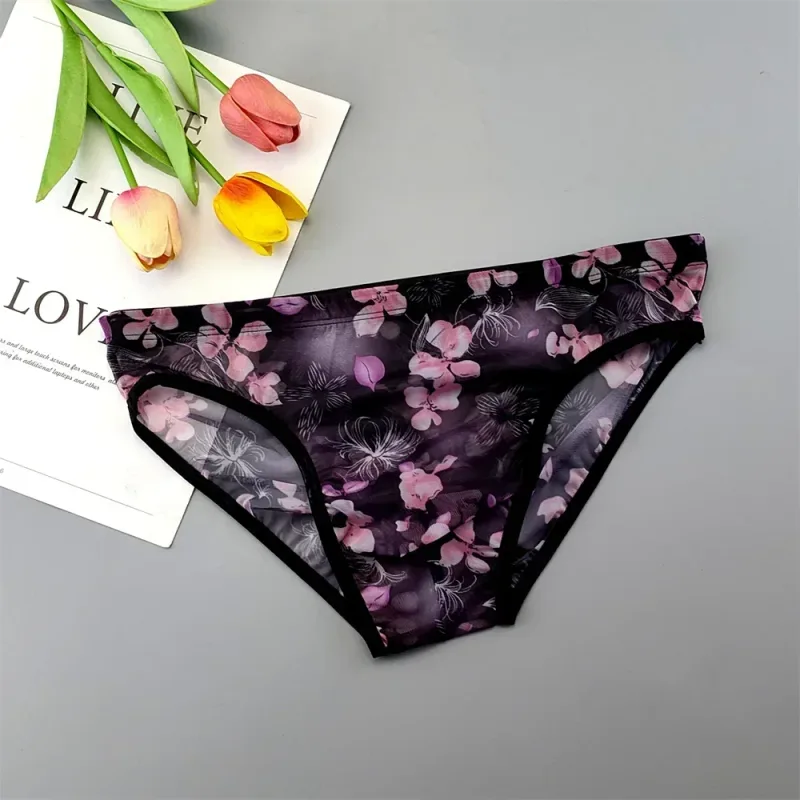 Pakaian Dalam Transparan Ukuran Plus Celana Dalam Seksi Tembus Pandang untuk Pria dengan Kantong Nilon Hombre Slip Celana Dalam Pria Sejuk XL-4XL — image 15