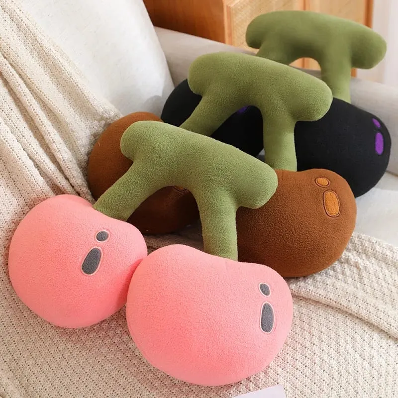 45cm Fruit Cherry Shaped Plush Pillow Soft Cute Pink Cherry Plushies Toy Hug Pillow Lovely Room Sofa Decoration — image 3