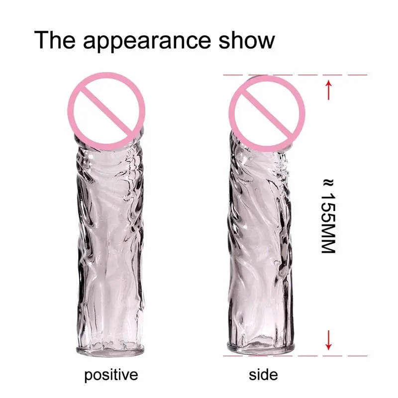 Penis Extender Cock Rings Delay Ejaculation Reusable Penis Condoms Dick Sleeve Silicone Glans Vagina Massager Sex Toys For Men — image 4
