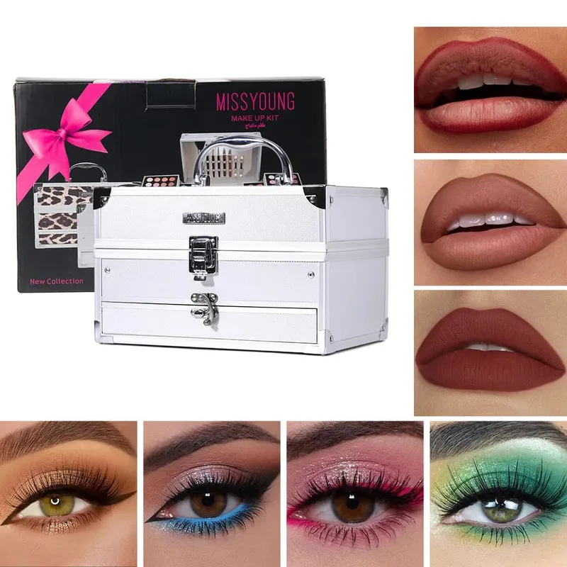 Full Face All-in-One Makeup Set Eyeshadow & Blush Integrated Palette Long Lasting Portable Multifunctional Facial Cosmetics Kit — image 2