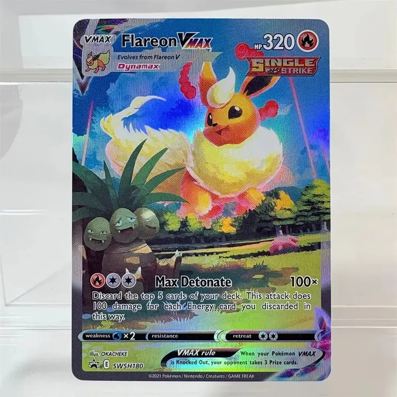 PKM PTCG High Quality Umbreon Vmax Glaceon Vstar Rayquaza Vmax Lono Proxy Foil Cards Game Collection Anime Cards
