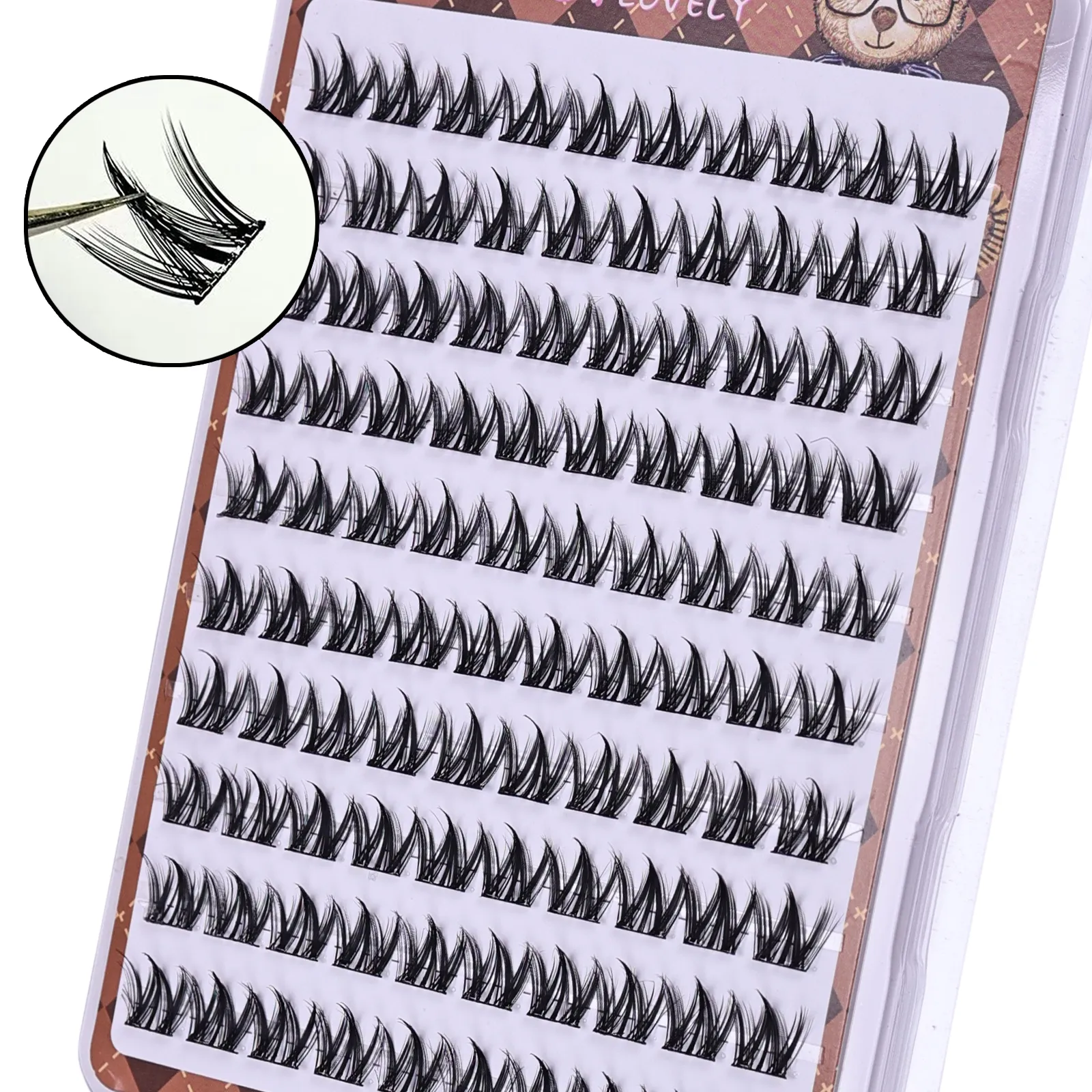 Glue‑Free Self‑Adhesive False Eyelashes Lashes Voluminous Fluffy Thick Manga‑Style Cluster Lashes DIY Eye Makeup Extension — image 5