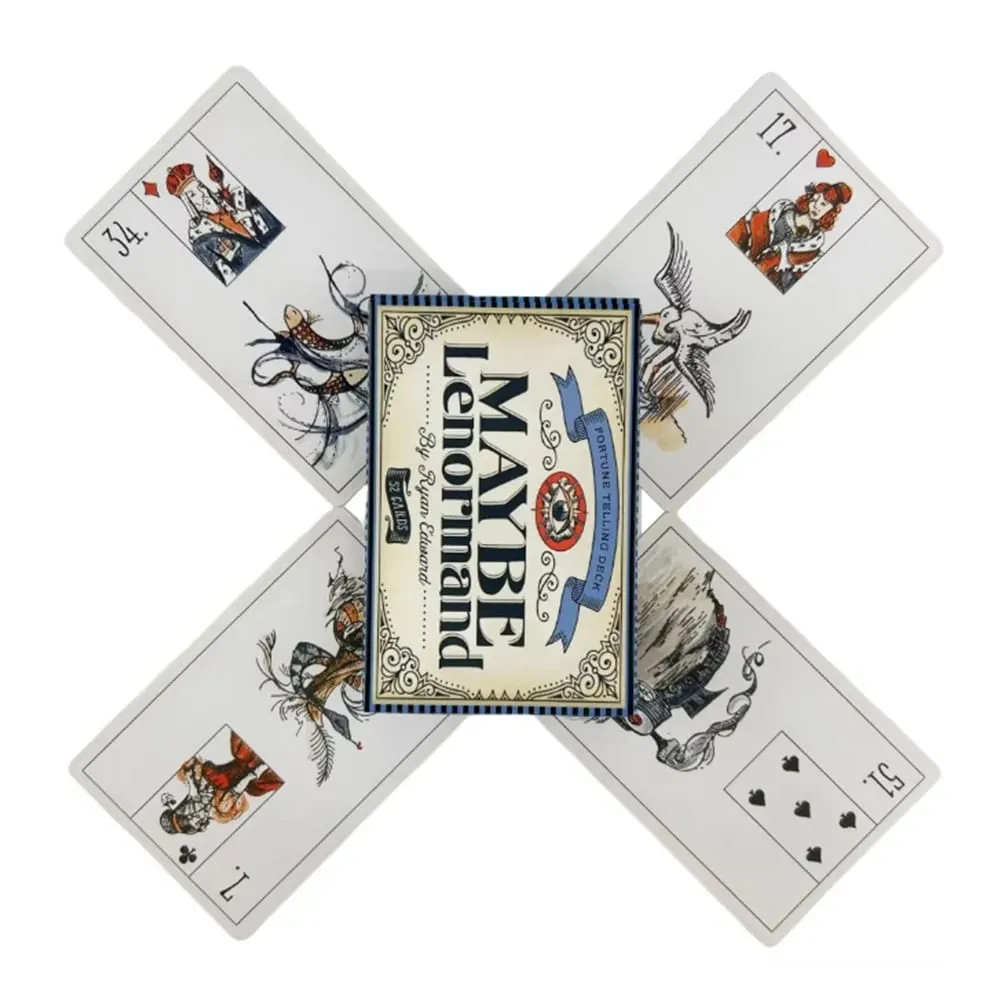 Kanske Lenormand Oracle kortlek för familjefest Högkvalitativ spådomsspådom Tarotkortlek — image 2