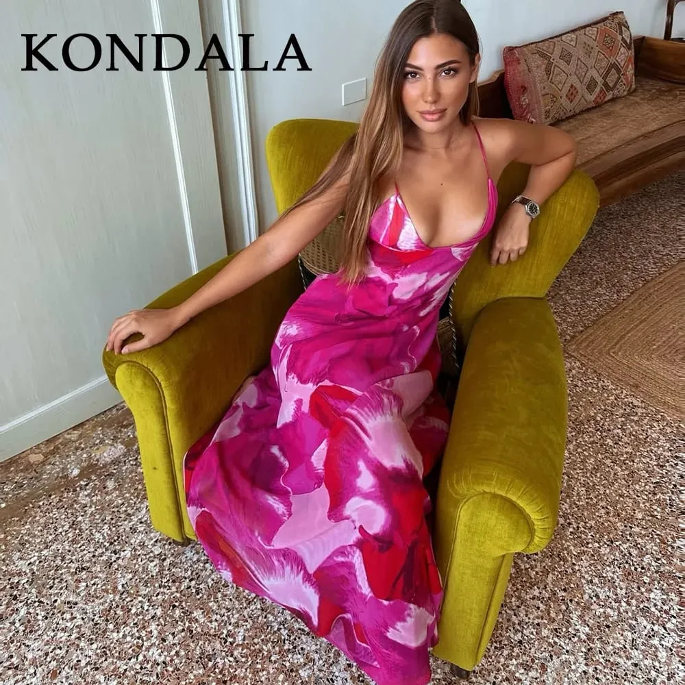2026 Spring Summer Chiffon Boho Women Cami Dresses Fashion Strapless Sleeveless Print Zipper Chic Ladies Cami Dresses — image 6