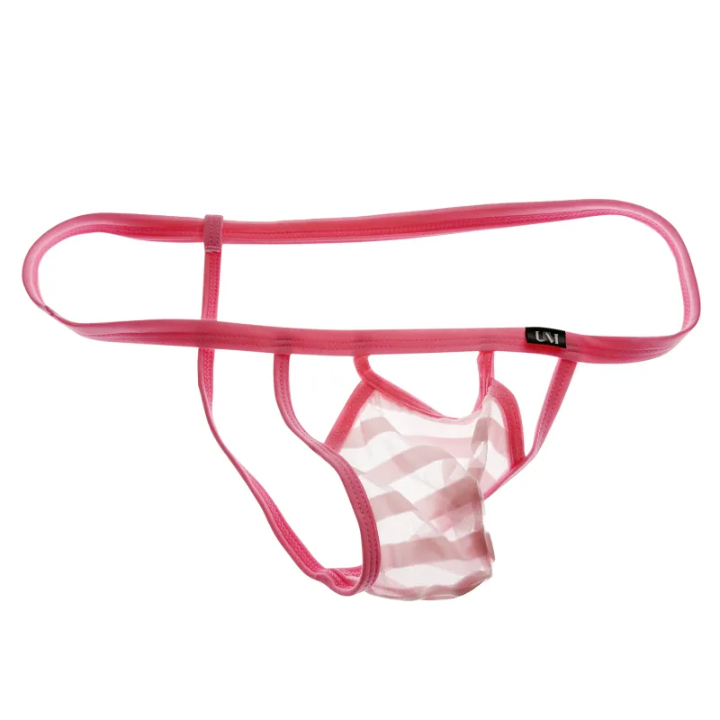 New See-through Mesh Low Rise Mens T-Back Thong Thin Stretch Soft Breathable Lightweight Sexy Underwear