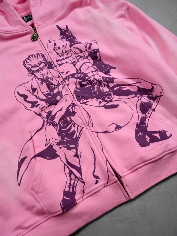 Harajuku Horror Face Hoodies Oversized Mens Womens Zipper Hoodie Hip Hop Couples Unisex Y2k Street Sweatshirt
