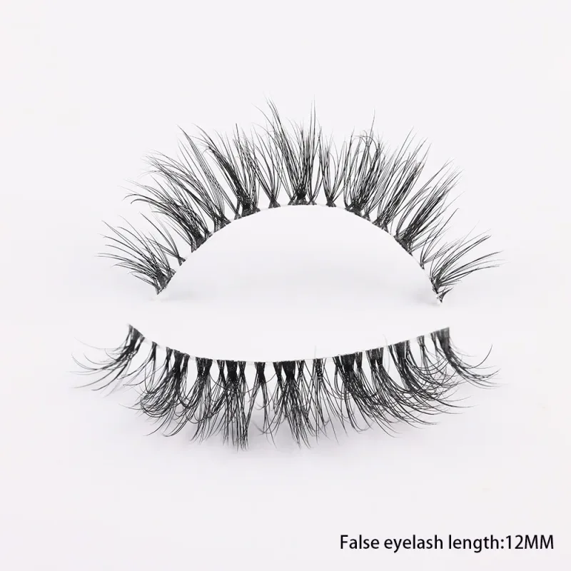 3D Mink Lashes Transparent Band False Eyelashes Natural Fake Eyelash Anime Winged Clear Band Lashes Manga Lashes Makeup — image 7