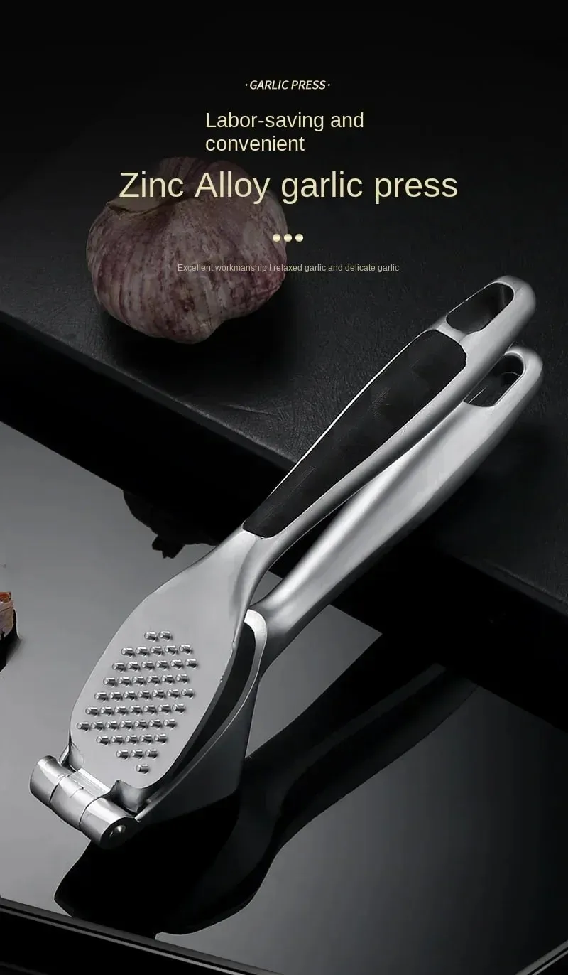 Zinc Alloy Garlic Puree Press Kitchen Tool Multifunctional Manual Garlic Squeezing Machine Household Creative Garlic Paste Clamp — image 7