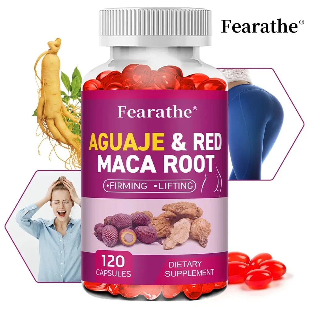 Organic Aguaje with Red Maca Root Extract Supports Full & Firming Buttocks and Immune Health 120 Capsules — image 1