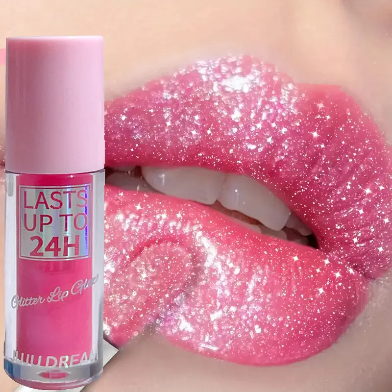 Flowing light Glitter Lip Glaze Long Lasting Lip Gloss Waterproof Liquid Lipstick Makeup Lip Oil Lip Tint Moisturizing — image 1